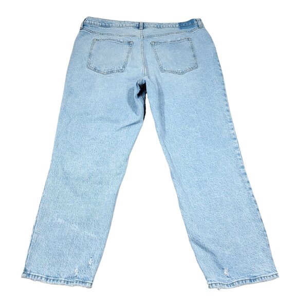 Abercrombie 20 Short 90s Straight Ultra High Rise Jeans Light Wash Blue Size 35 - Picture 2 of 7